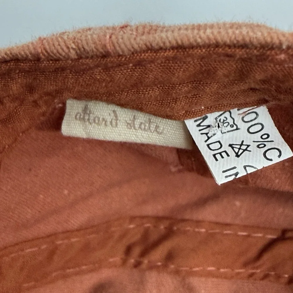 Altar'd State Happy Camper Rust Washed Cotton Twill Embroidered Dad Hat Cap
